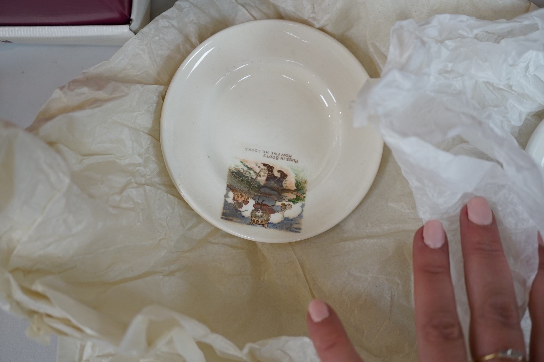 Six child’s tea sets, etc. including; a china Cinderella set comprising of teapot, six cups and saucers, tea plates, and two bowls